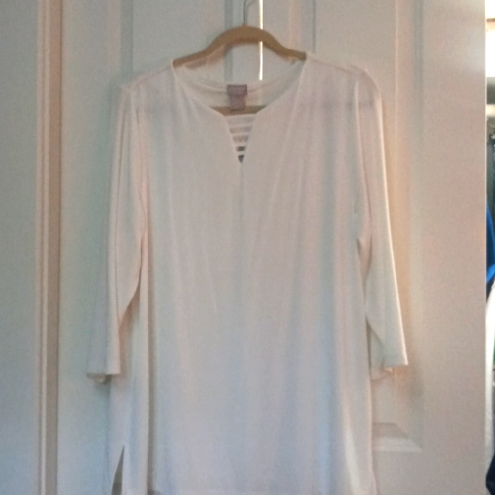 Chicos 3/4 sleeve ivory blouse